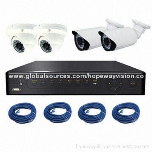 4CH 720P NVR kit with 4pcs IP cameras
